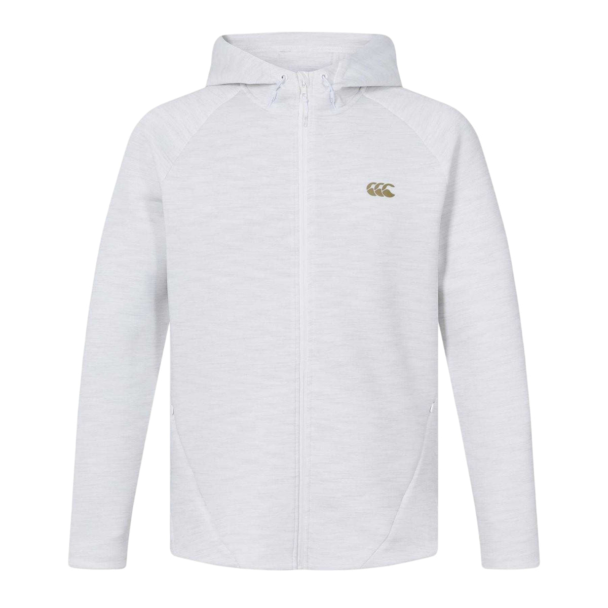 White Marl - Front - Canterbury Mens Everest Regular Raglan Full Zip Hoodie
