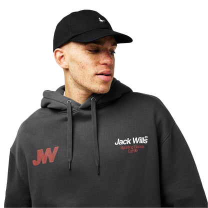 Forged Iron - Side - Jack Wills Mens Lettering Relaxed Fit Hoodie