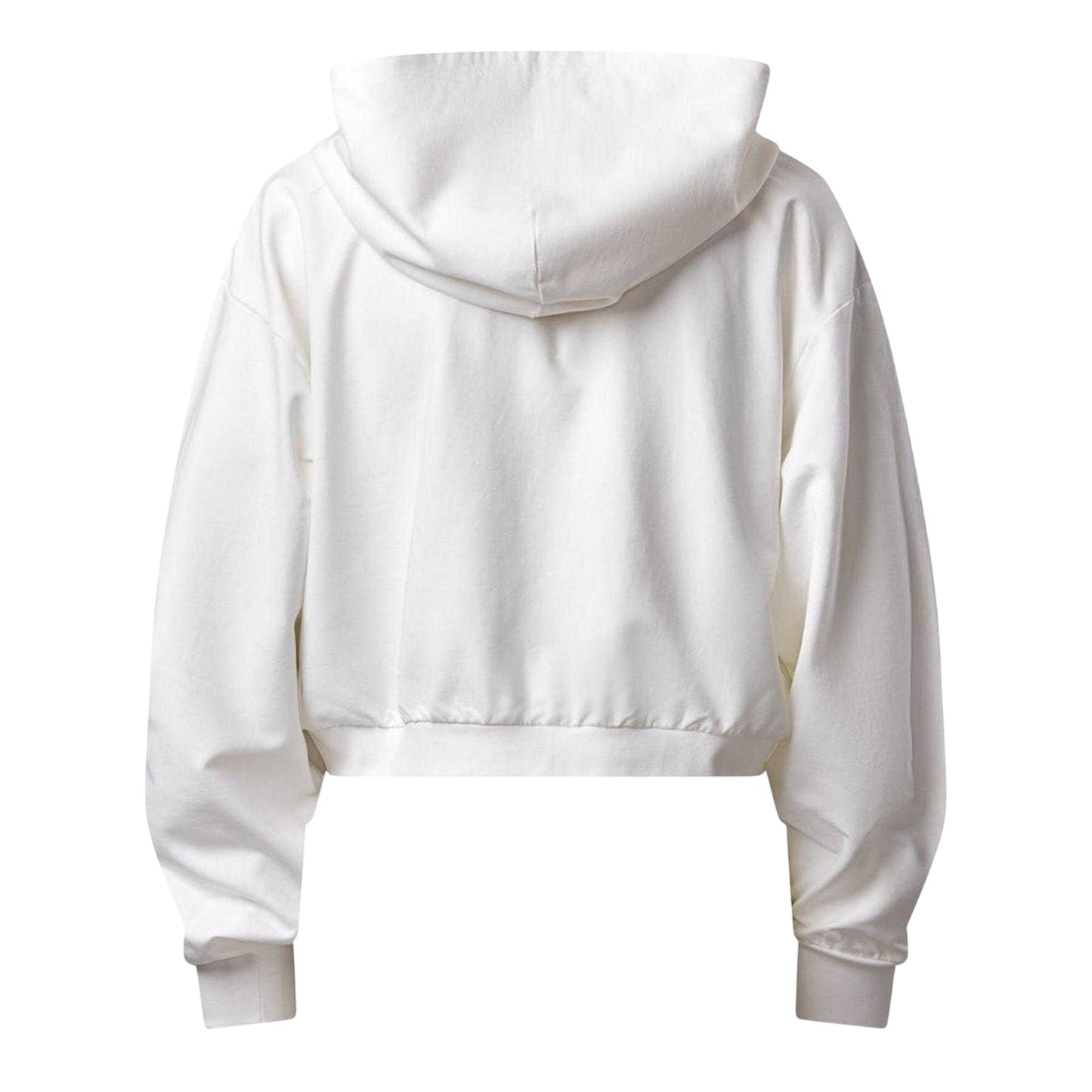 Cream - Back - Gym King Womens-Ladies Victory Relaxed Fit Crop Hoodie