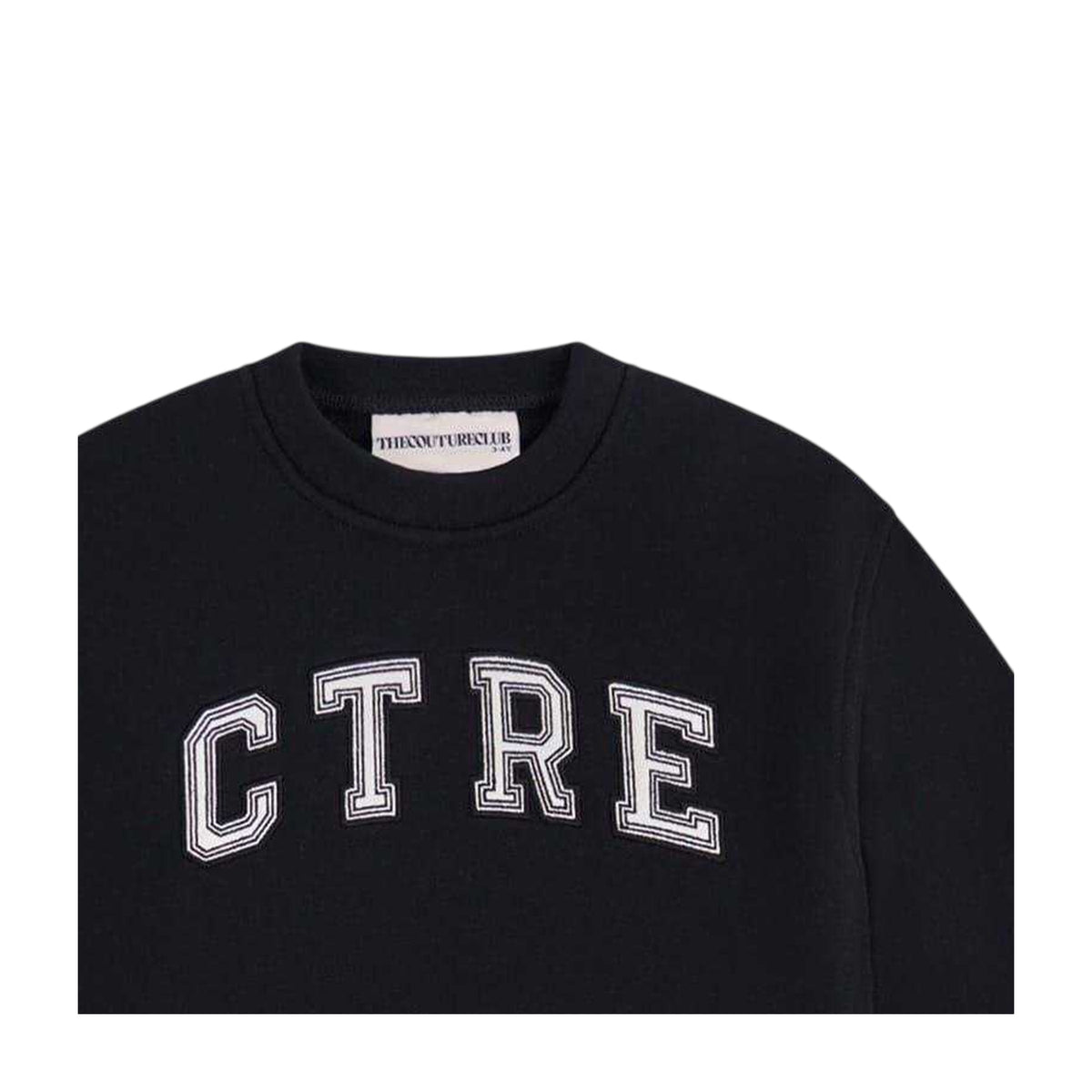 Black - Side - Couture Club Childrens-Kids Drop Shoulder Boxy Sweatshirt