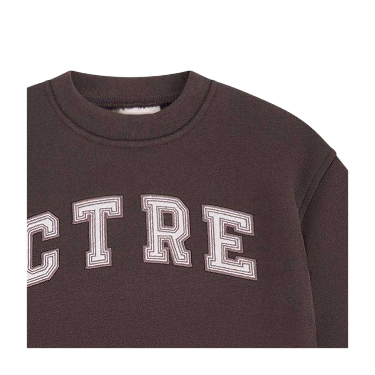Brown - Side - Couture Club Childrens-Kids Drop Shoulder Boxy Sweatshirt