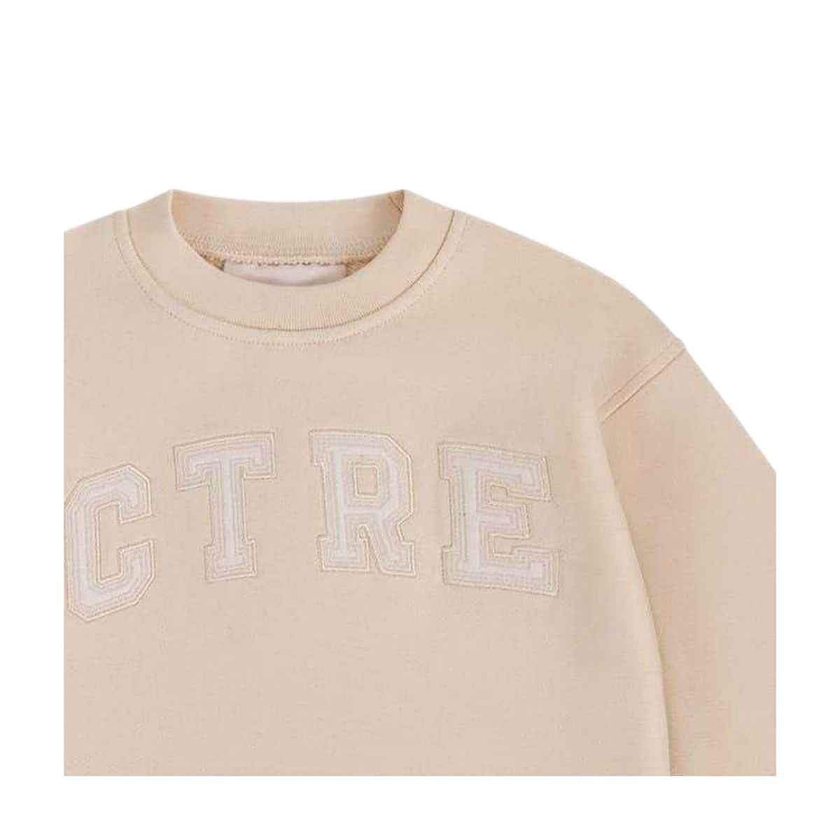 Buttermilk - Side - Couture Club Childrens-Kids Drop Shoulder Boxy Sweatshirt