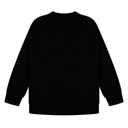 Black - Back - Stella McCartney Childrens-Kids Logo Cotton Side Zip Sweatshirt