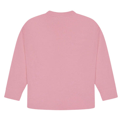 Pink - Back - Stella McCartney Childrens-Kids Logo Cotton Side Zip Sweatshirt