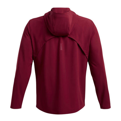 Red - Back - Under Armour Mens Outrun Track Jacket