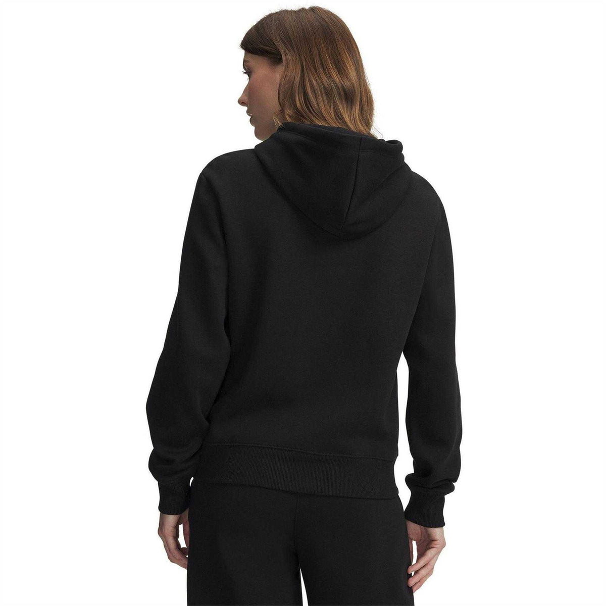 Black - Back - Under Armour Womens-Ladies Rival Fleece Hoodie