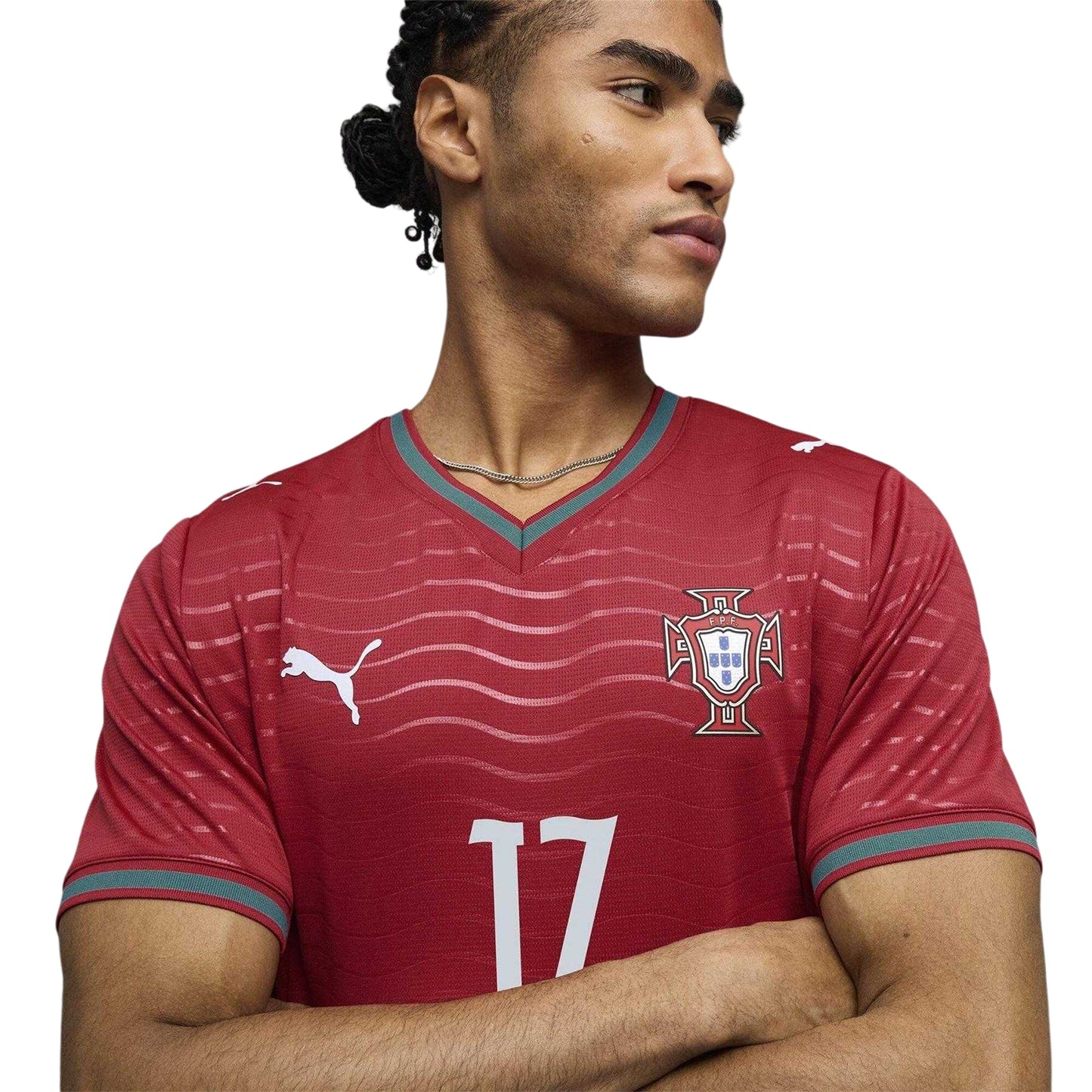 Red - Side - Puma Mens Rafael Leao 2026 Portugal Home Shirt