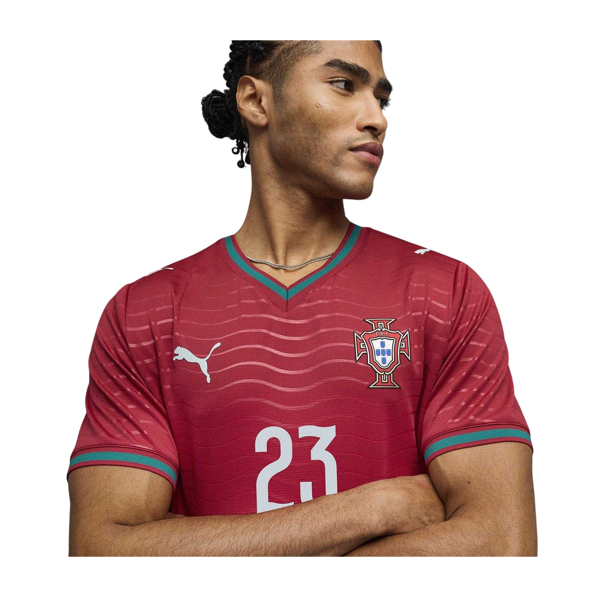Red - Side - Puma Mens Vitinha 2026 Portugal Home Shirt