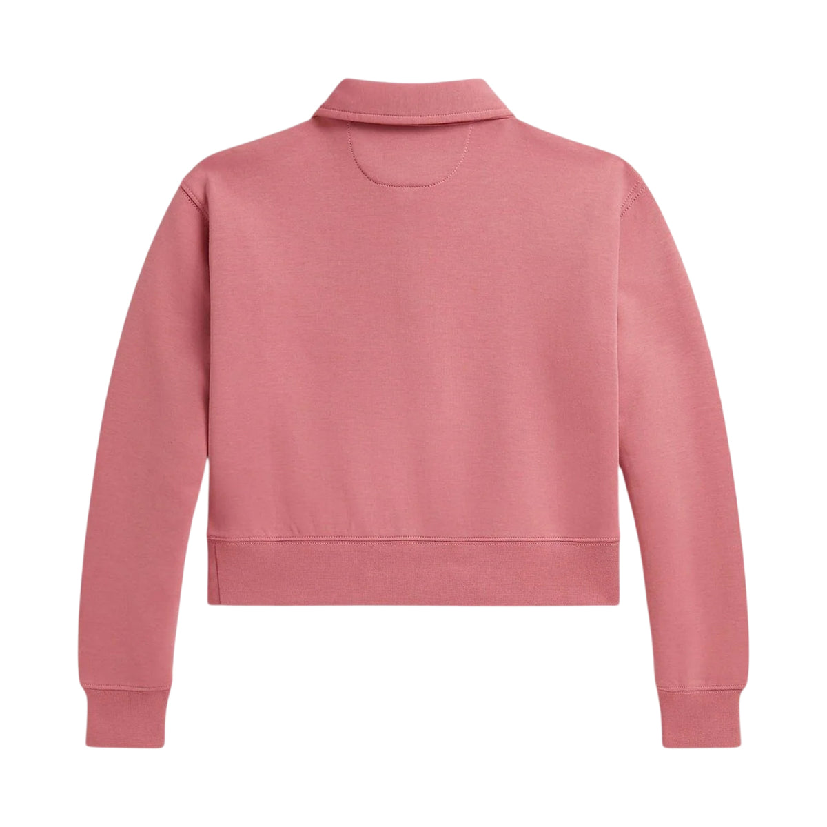 Desert Rose - Back - Ralph Lauren Girls Fleece Quarter Zip Crop Sweatshirt