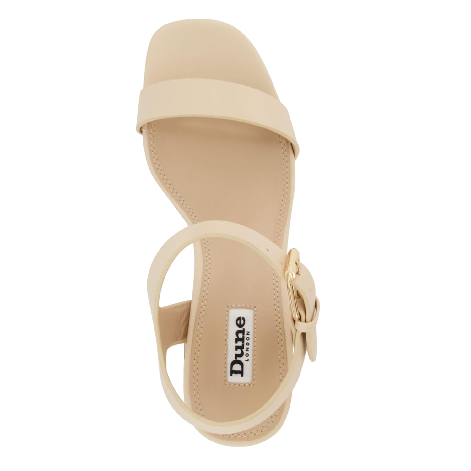 Ecru - Lifestyle - Dune London Womens-Ladies Jarell Leather Platform Block Sandals