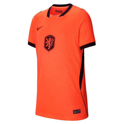 Orange-Black - Side - Nike Childrens-Kids Fifa World Cup 2026 Netherlands FC Home Shirt