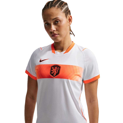White-Red - Side - Nike Womens-Ladies 2026 Netherlands FC Away Shirt