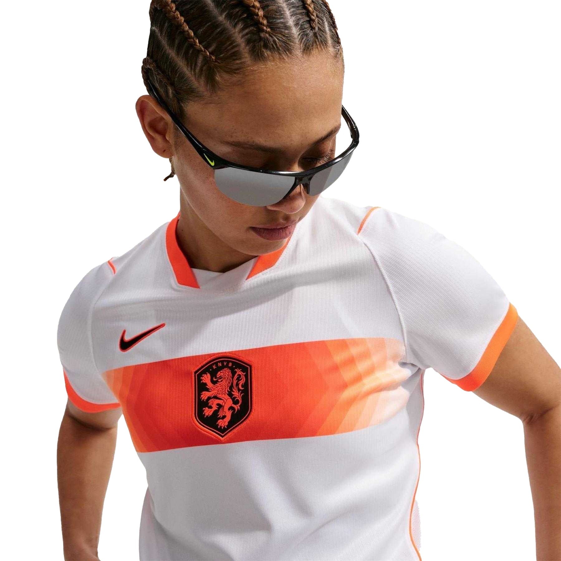 White-Red - Pack Shot - Nike Womens-Ladies 2026 Netherlands FC Away Shirt