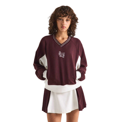 Burgundy - Lifestyle - Slazenger Womens-Ladies Off-Court Afterplay Pullover