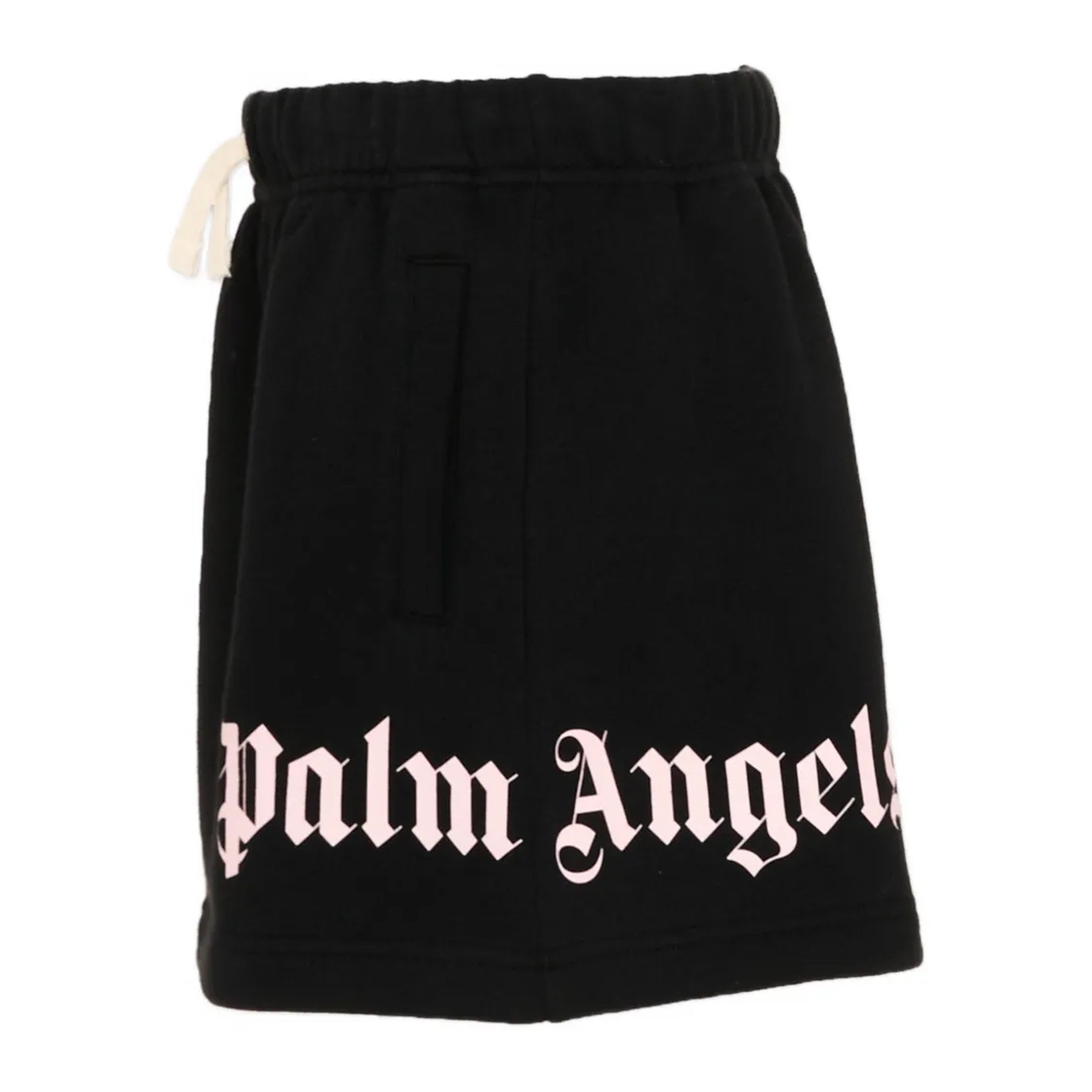 Black - Side - Palm Angels Girls Classic Oversized Logo Mini Skirt