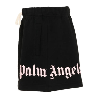 Black - Side - Palm Angels Girls Classic Oversized Logo Mini Skirt