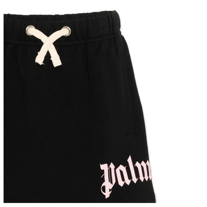 Black - Lifestyle - Palm Angels Girls Classic Oversized Logo Mini Skirt