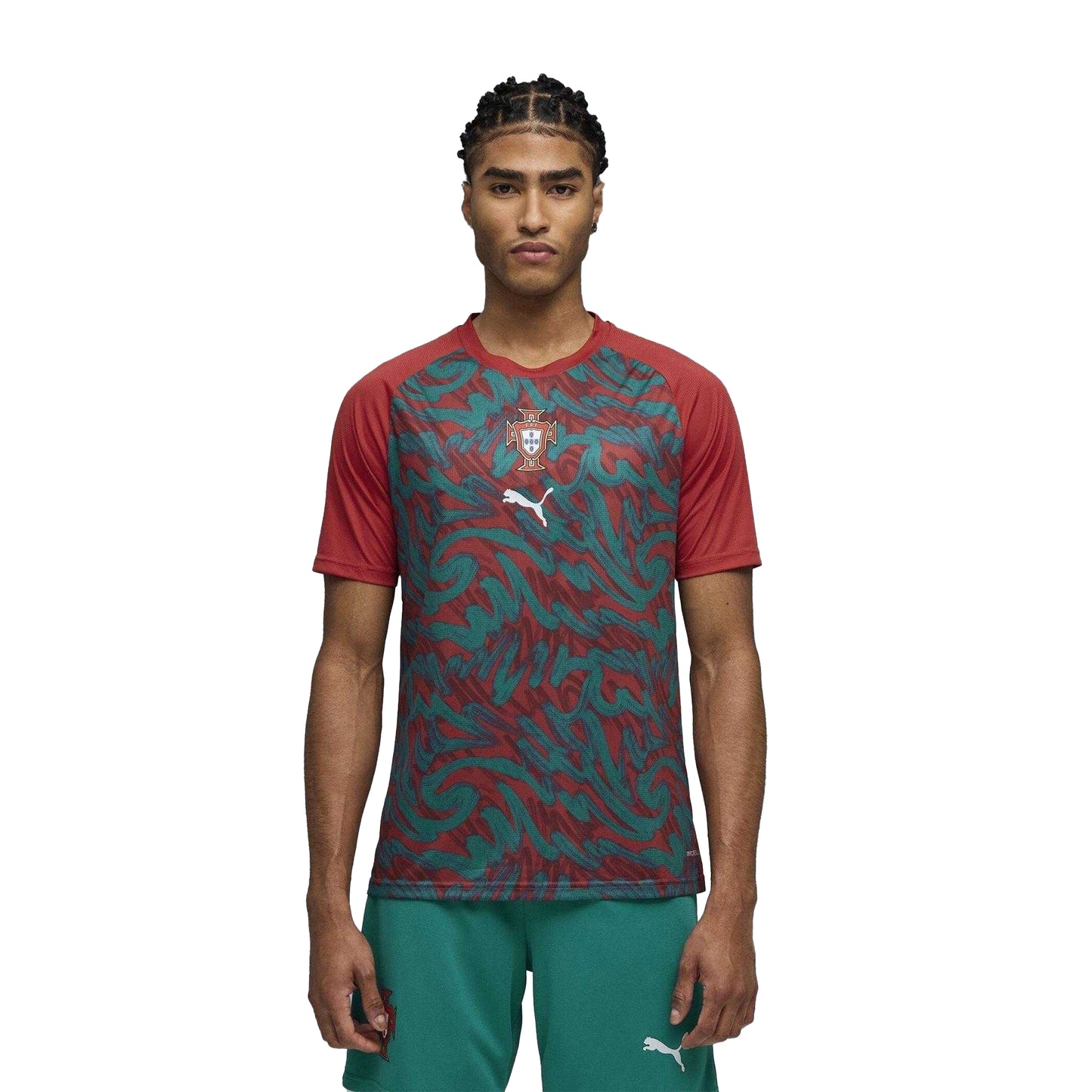 Red-Green - Side - Puma Mens World Cup 2026 Portugal FC Football Shirt