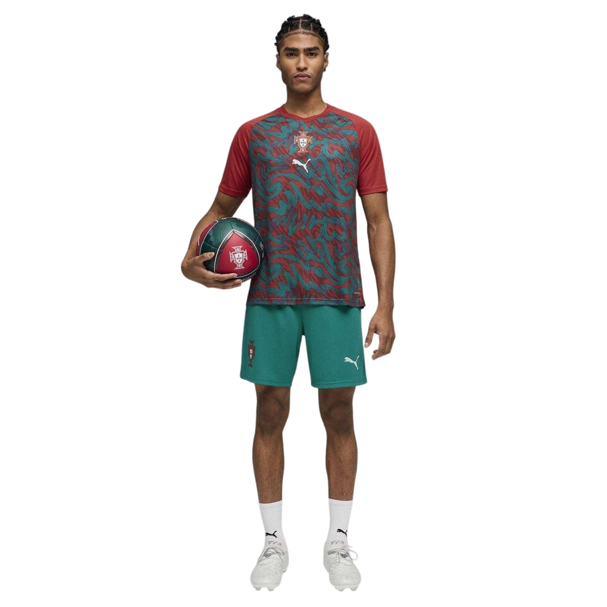 Red-Green - Pack Shot - Puma Mens World Cup 2026 Portugal FC Football Shirt