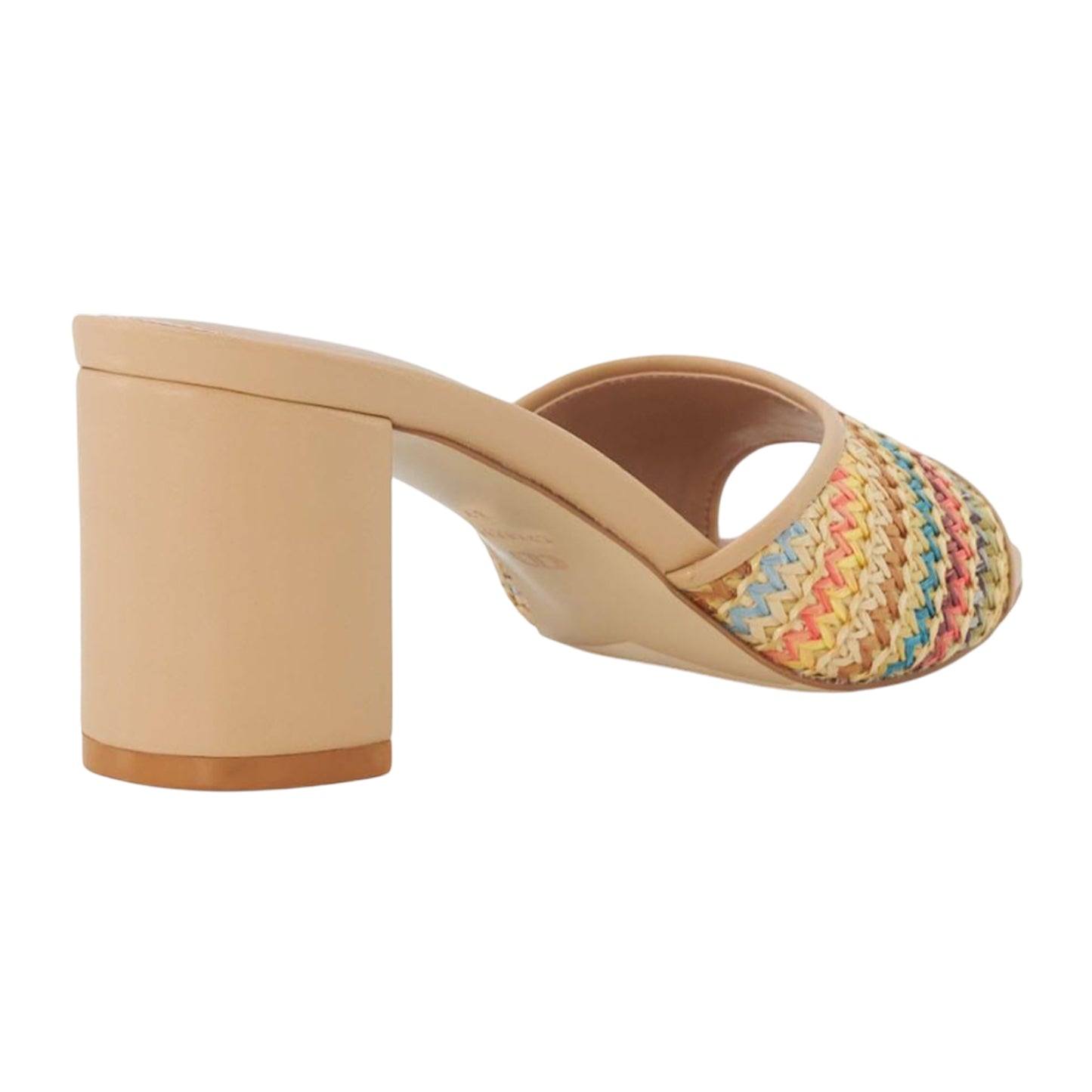 Multicoloured - Back - Dune London Womens-Ladies Crochet Medium Block Mule Sandals