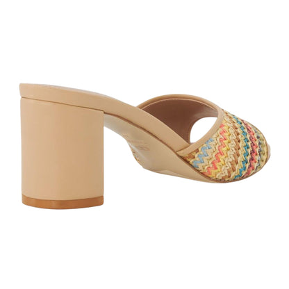 Multicoloured - Back - Dune London Womens-Ladies Crochet Medium Block Mule Sandals