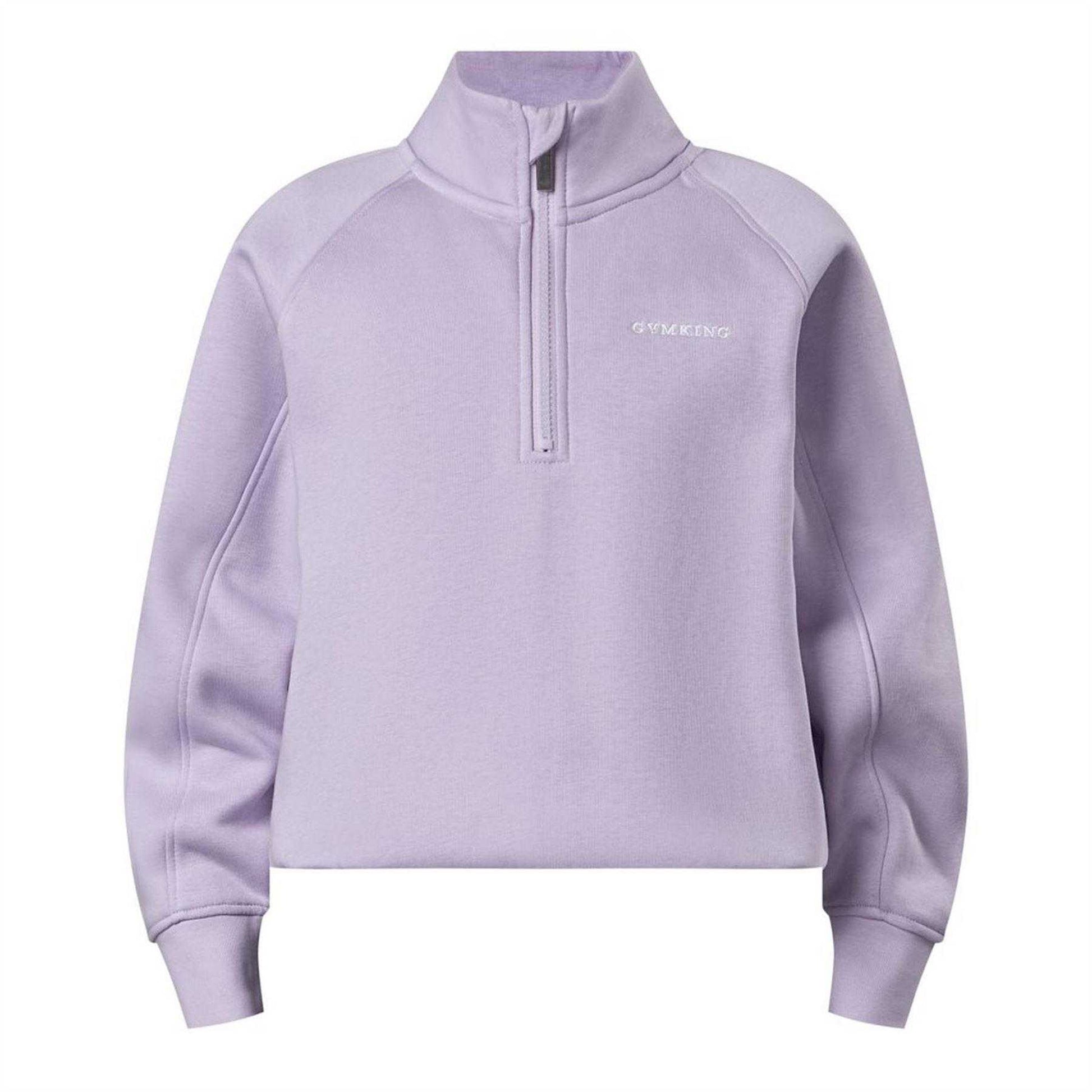 Hyacinth - Front - Gym King Childrens-Kids 365 Funnel Neck Raglan Sweatshirt