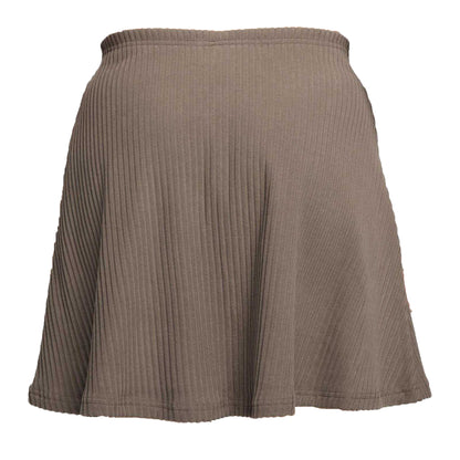 Mink - Back - Nike Womens-Ladies Chill Ribbed Knitted Mini Skirt
