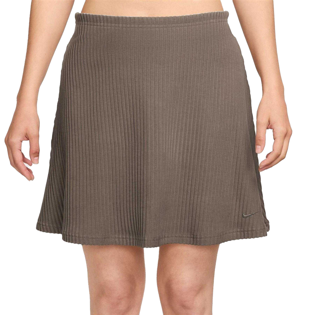 Mink - Lifestyle - Nike Womens-Ladies Chill Ribbed Knitted Mini Skirt
