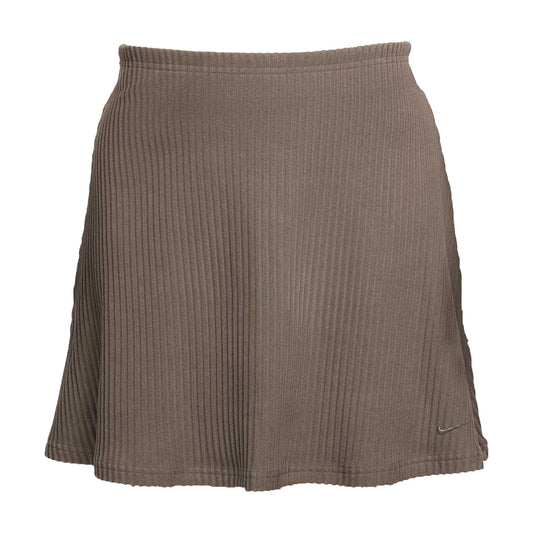 Mink - Front - Nike Womens-Ladies Chill Ribbed Knitted Mini Skirt