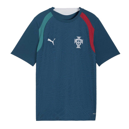 Green-Silver - Front - Puma Childrens-Kids World Cup 2026 Portugal FC Training Football Jersey