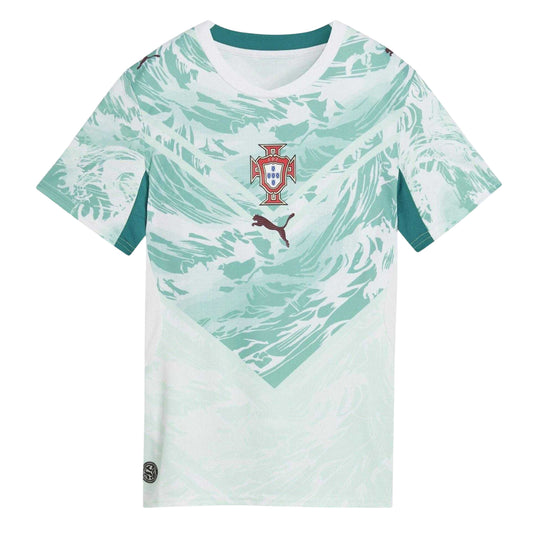 White-Green - Front - Puma Womens-Ladies World Cup 2026 Portugal FC Away Shirt