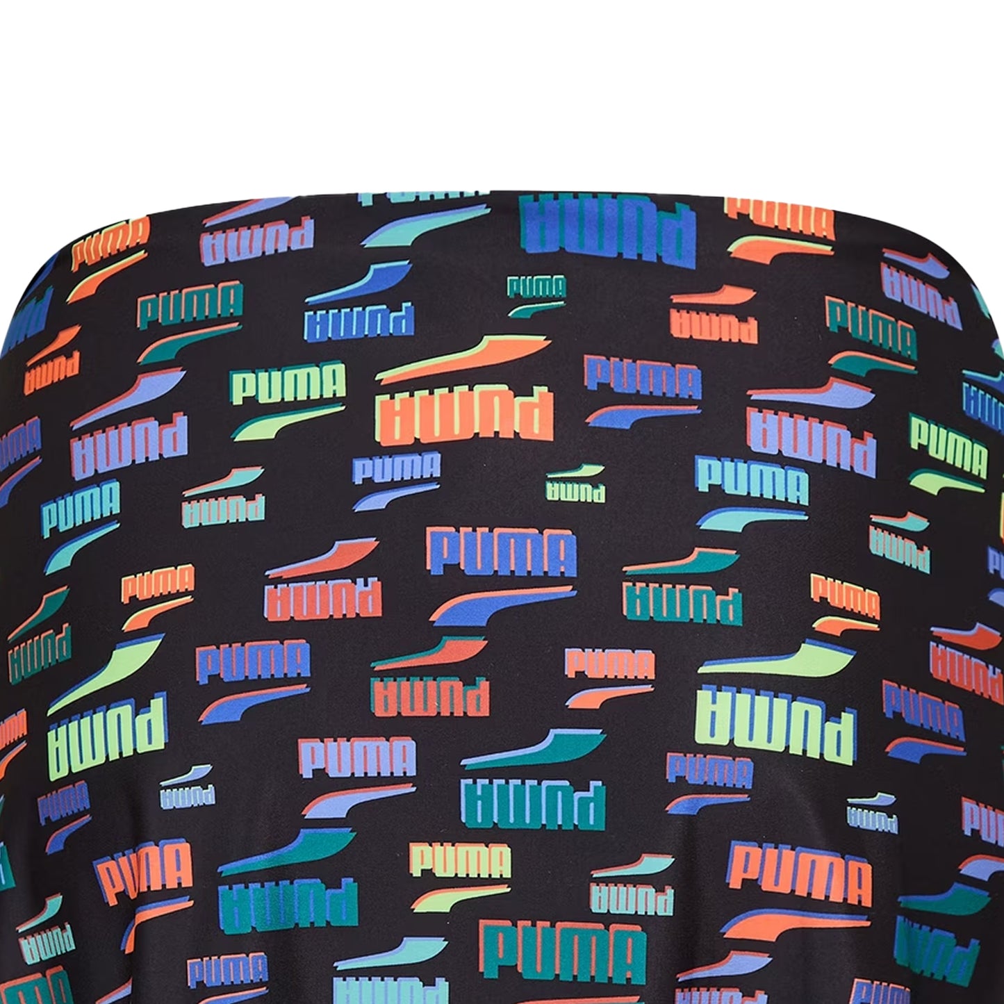 Black-Multicoloured - Side - Puma Womens-Ladies Pareo Lettering Print Mini Relaxed Fit Sarong