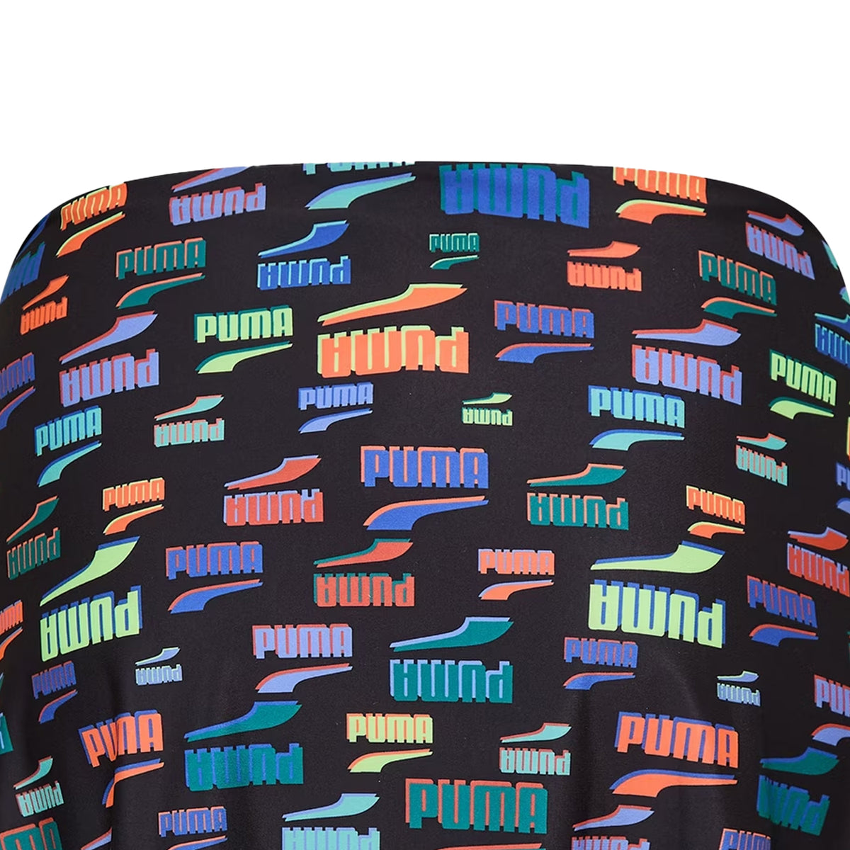 Black-Multicoloured - Side - Puma Womens-Ladies Pareo Lettering Print Mini Relaxed Fit Sarong