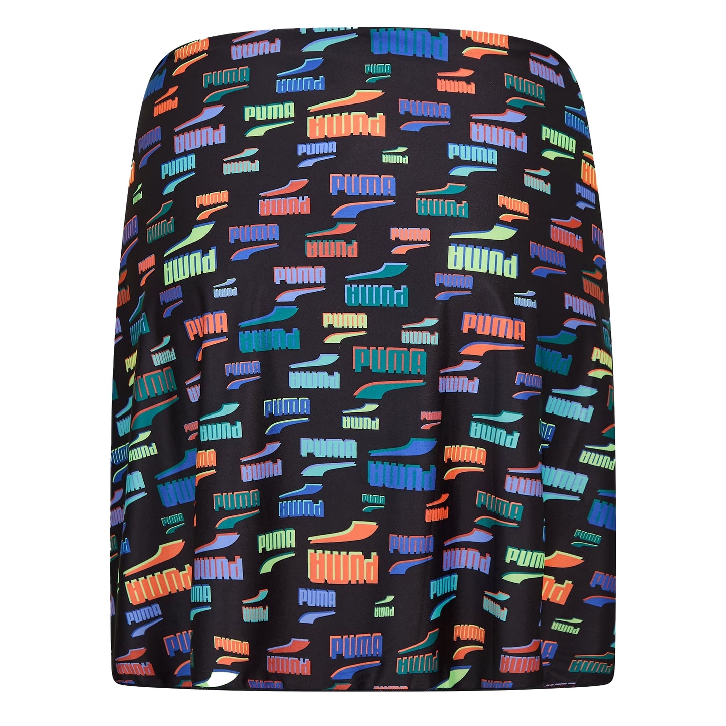 Black-Multicoloured - Front - Puma Womens-Ladies Pareo Lettering Print Mini Relaxed Fit Sarong