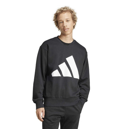 Black - Pack Shot - Adidas Mens Logo Crew Neck Sweatshirt