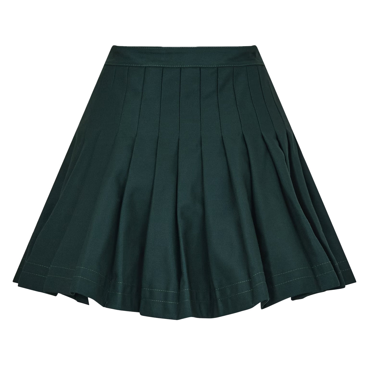 Green - Back - Lacoste Womens-Ladies Jupe Embroidered Logo Mini Skirt