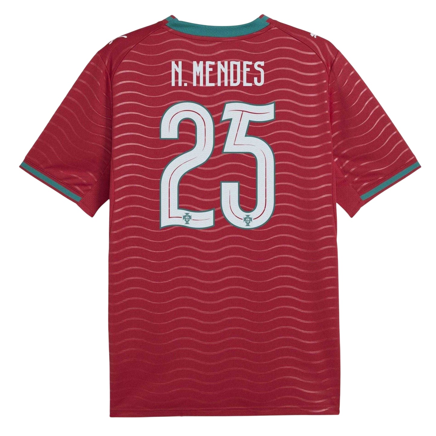 Red - Back - Puma Mens Mendes 2026 Portugal FC Home Jersey