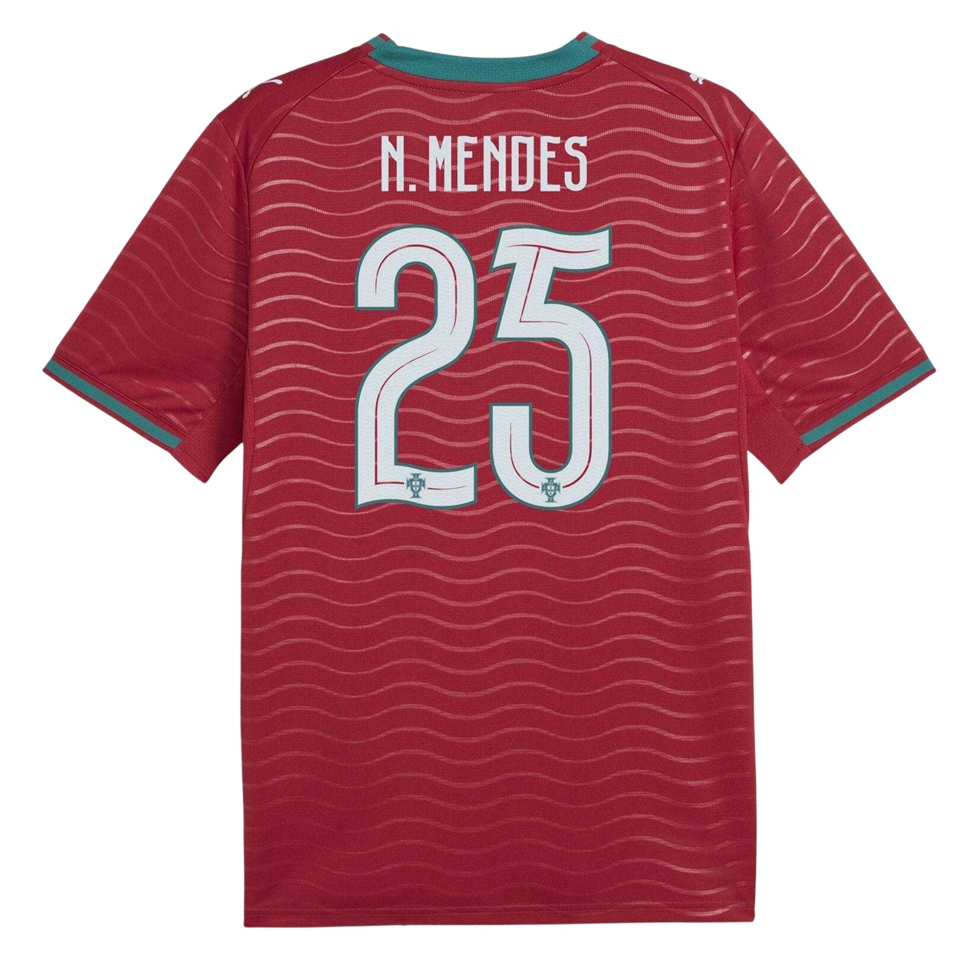 Red - Back - Puma Mens Mendes 2026 Portugal FC Home Jersey