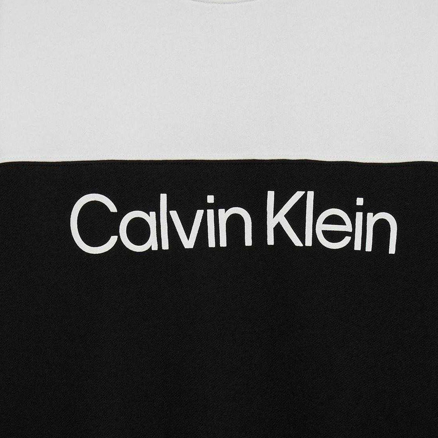 Black-Green-White - Side - Calvin Klein Childrens-Kids Colour Block Sweatshirt