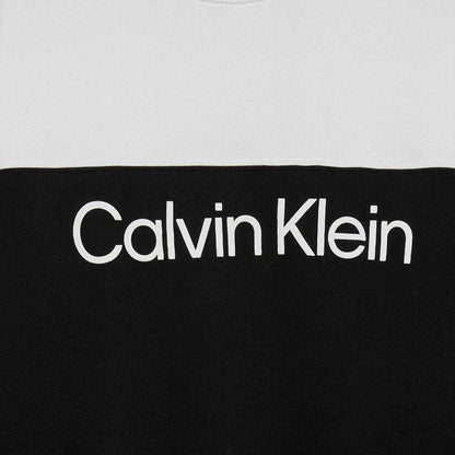 Black-Green-White - Side - Calvin Klein Childrens-Kids Colour Block Sweatshirt