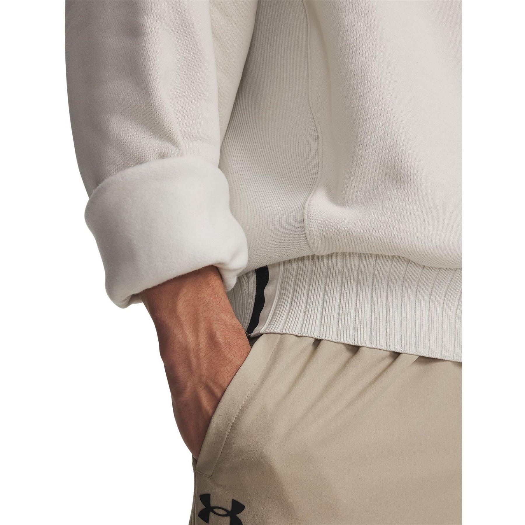 White - Lifestyle - Under Armour Mens Woodmark Ribbed Collar Oversized Sweatshirt