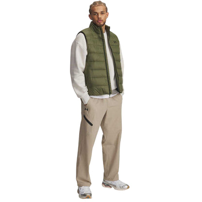 White - Pack Shot - Under Armour Mens Woodmark Ribbed Collar Oversized Sweatshirt