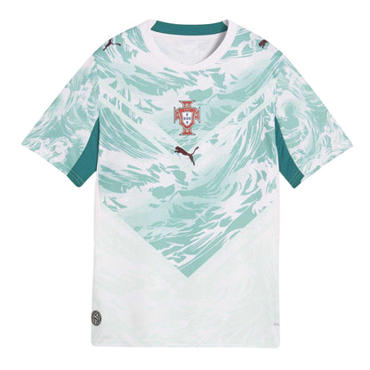 White-Green - Front - Puma Childrens-Kids World Cup 2026 Portugal FC Away Shirt