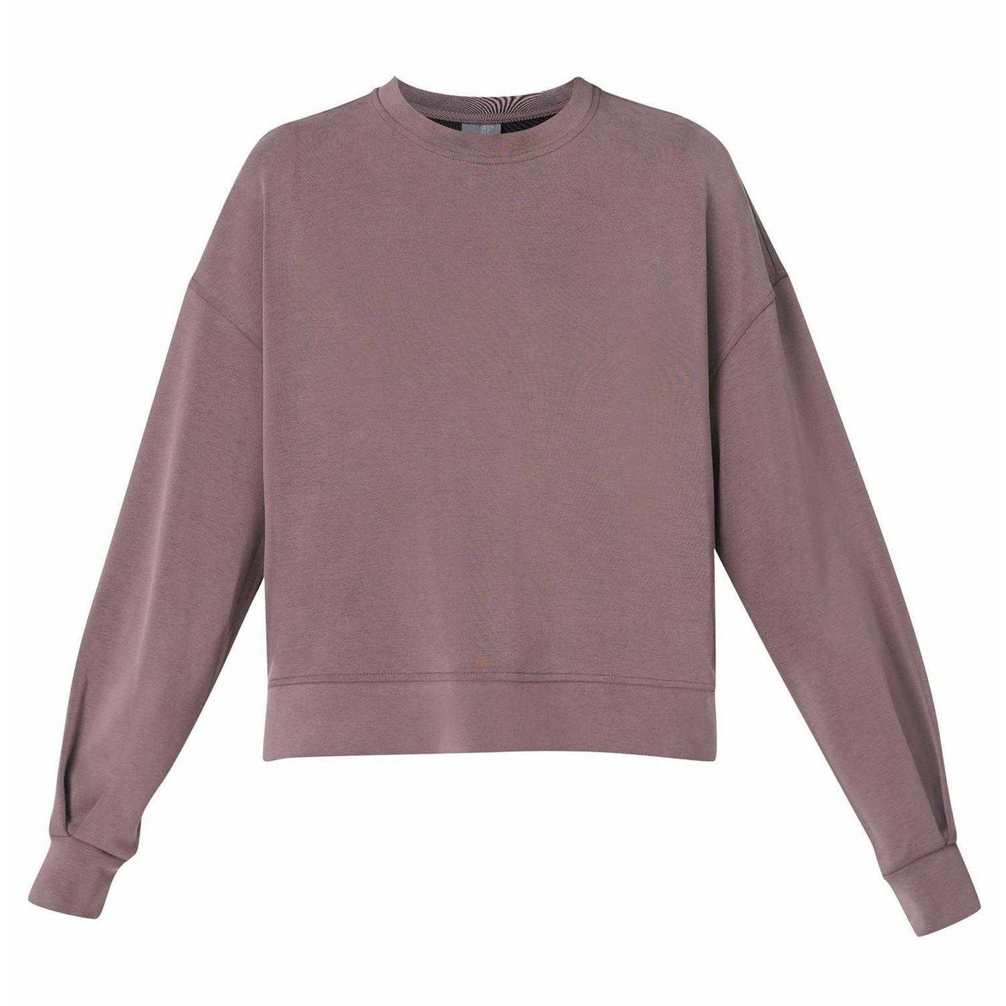 Sable-Brown - Front - Sweaty Betty Womens-Ladies Crew Neck Crop Sweatshirt