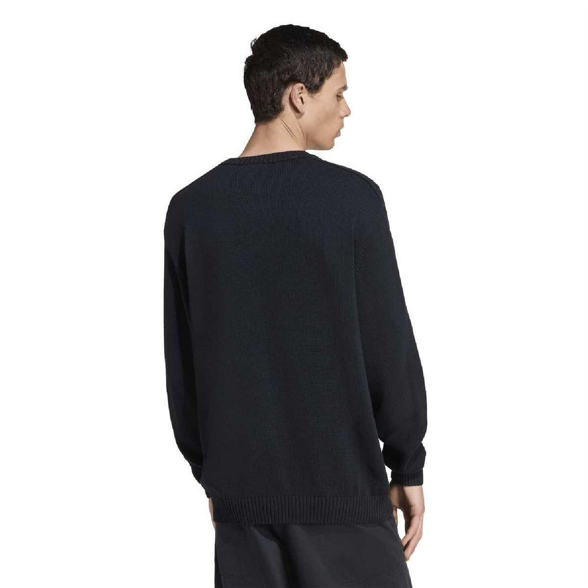 Black - Back - Adidas Mens Originals Crew Neck Relaxed Fit Raglan Sweatshirt