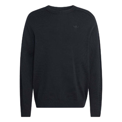 Black - Front - Adidas Mens Originals Crew Neck Relaxed Fit Raglan Sweatshirt