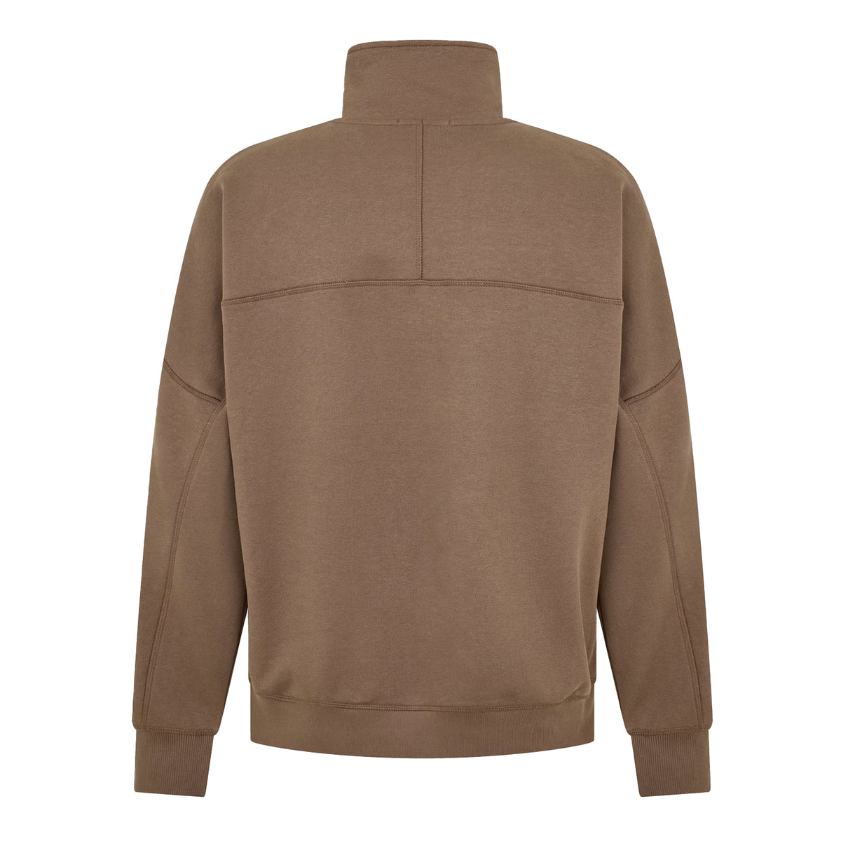 Chocolate Chip - Back - Timberland Mens Embroidered Logo Quarter Zip Sweatshirt