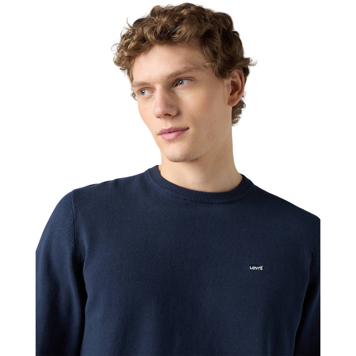 Naval Academy - Side - Levis Mens Embroidered Logo Crew Neck Sweater Top