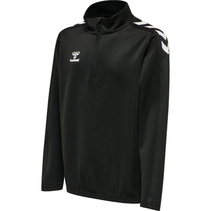 Black - Side - Hummel Childrens-Kids Core XK Polyester Half Zip Sweatshirt