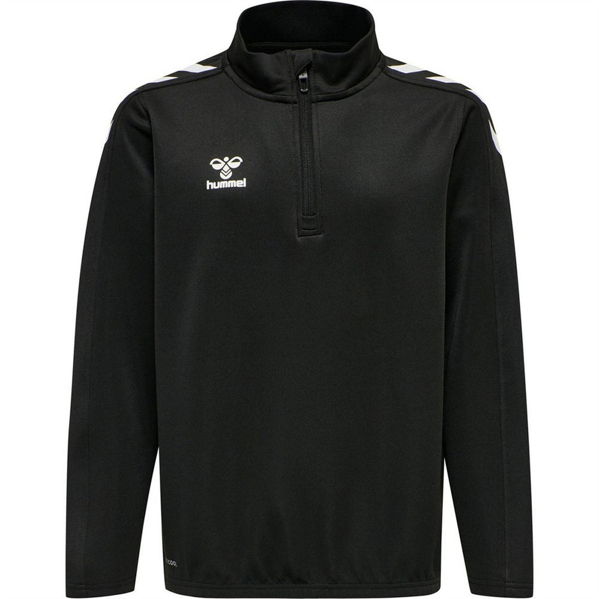 Black - Front - Hummel Childrens-Kids Core XK Polyester Half Zip Sweatshirt